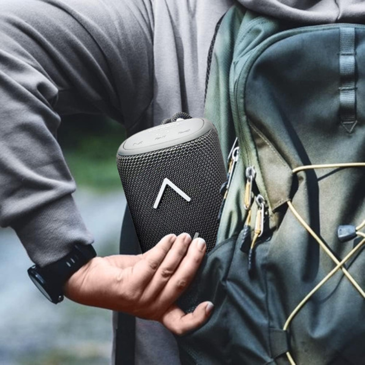 Bocina Bluetooth Portátil Altavoz Recargables Gris