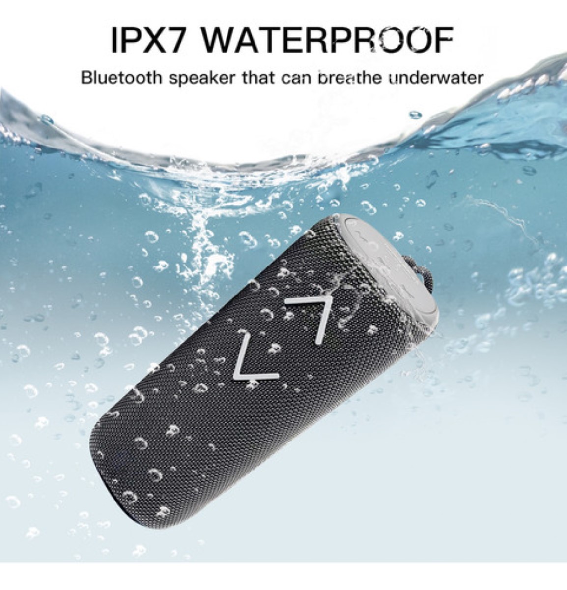 Bocina Bluetooth Portátil Altavoz Recargables Gris