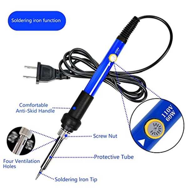 Kit De Soldador Eléctrico C/herramientas, Puntas, Multímetro Locsee