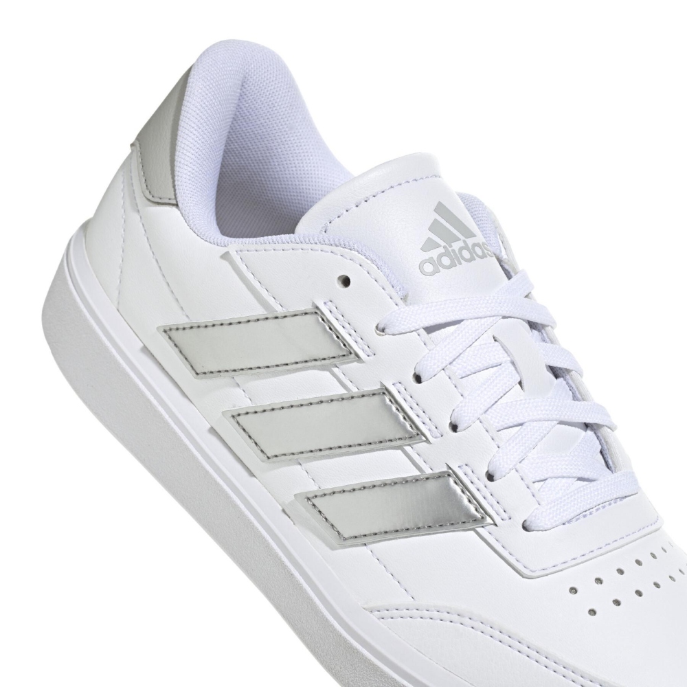 Tenis Adidas Court Block Blanco/Plata IF6465 Mujer .