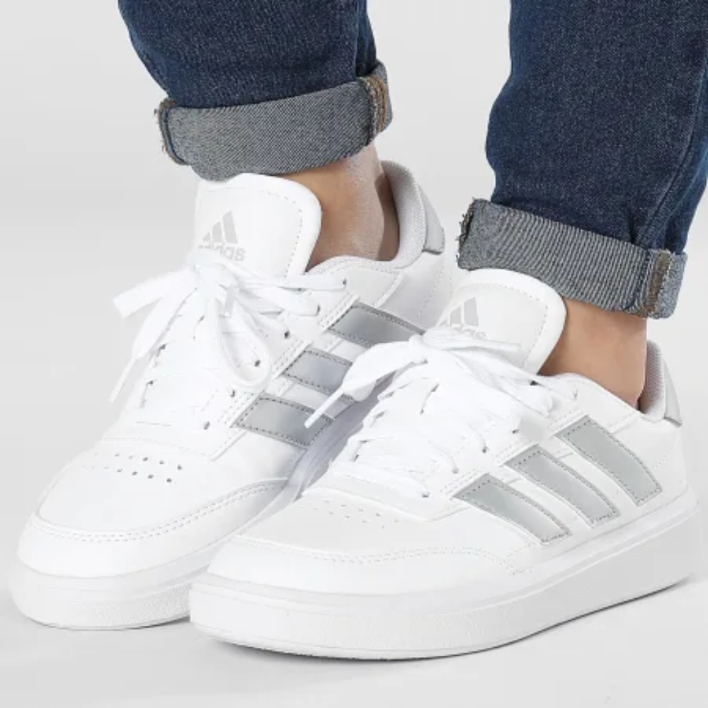Tenis Adidas Court Block Blanco/Plata IF6465 Mujer .