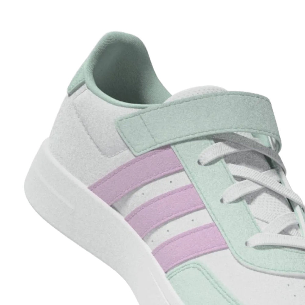 Tenis Casual Adidas Breaknet 2.0 EL K Blanco/Verde/Rosa IF6207 Niña.