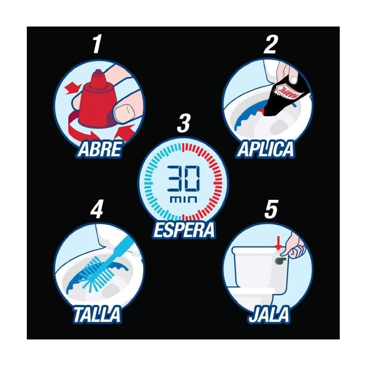 Harpic Limpiador Power Ultra Citrus 4 Piezas