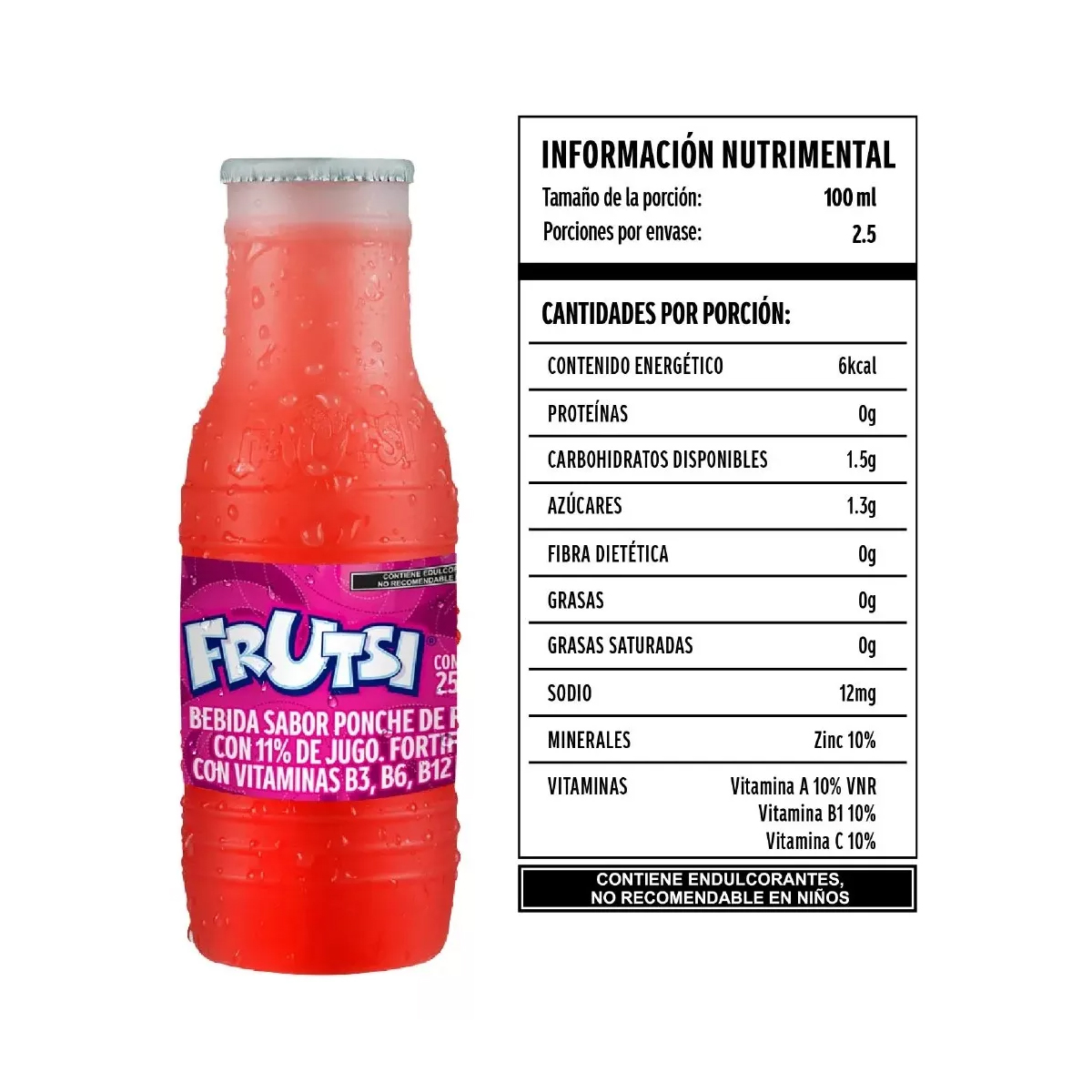 Frutsi Sabores Surtidos - Pack con 6 Piezas de 250 ml c/u