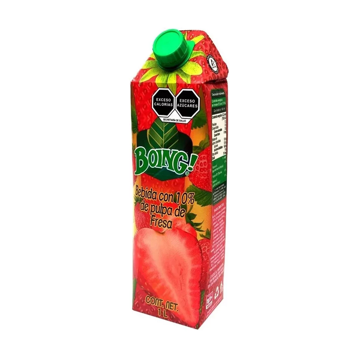 Bebida Boing 1 Litro Sabor Fresa - 12 Piezas