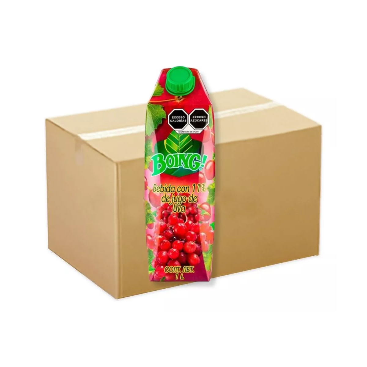 Bebida Boing 1 Litro Sabor Uva - 12 Piezas