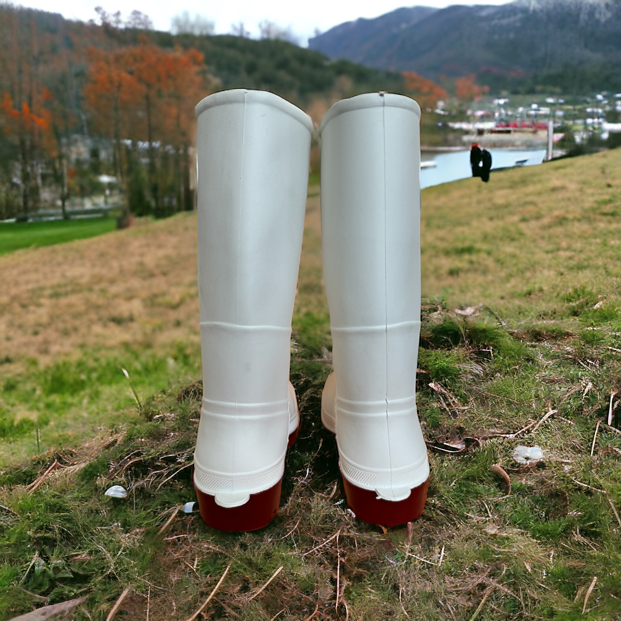 Bota De Lluvia Trueno Duramil Blanco.