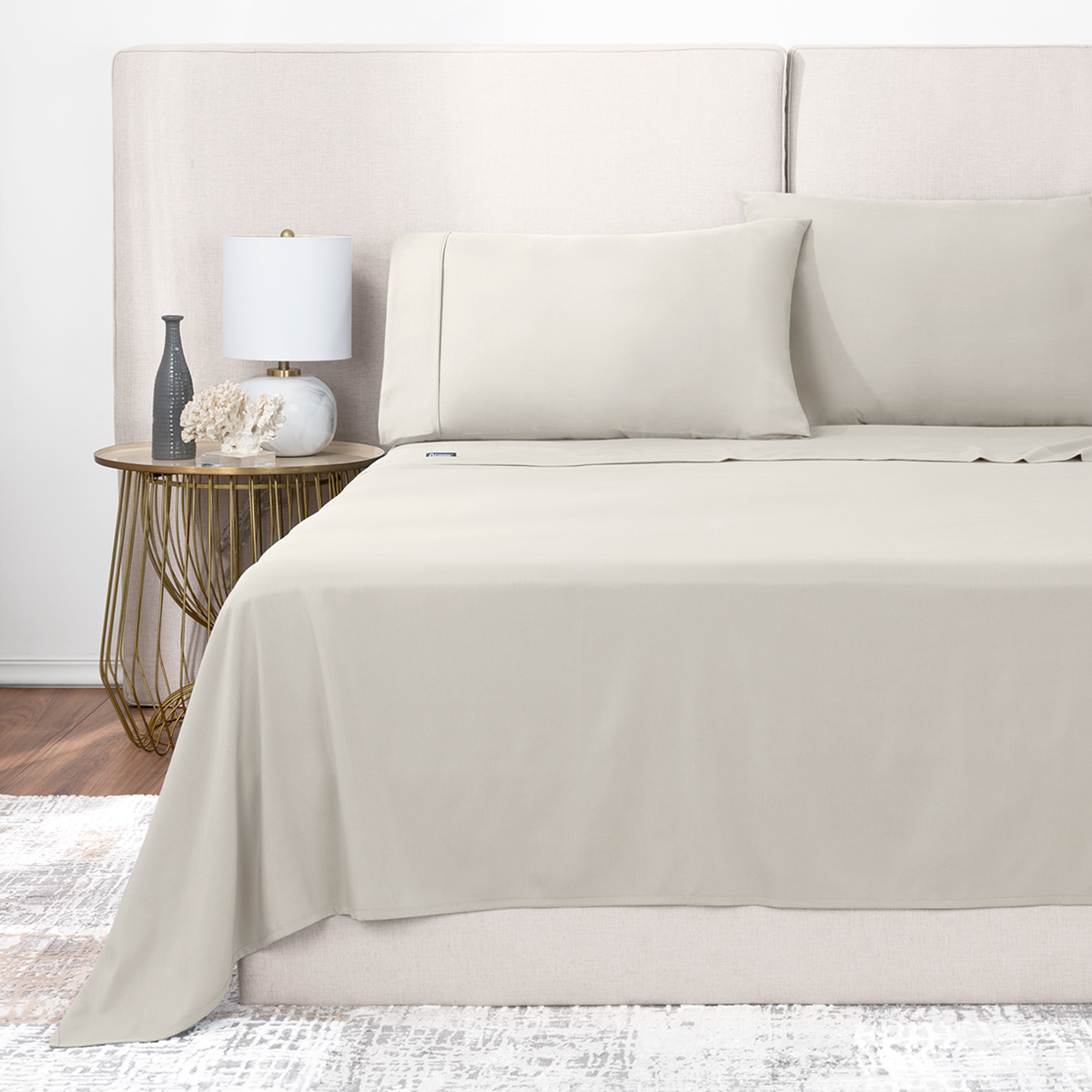 Sábanas Queen Size De Bambú / Bamboo Ultra Suaves Y Frescas Beige ESQUIMAL