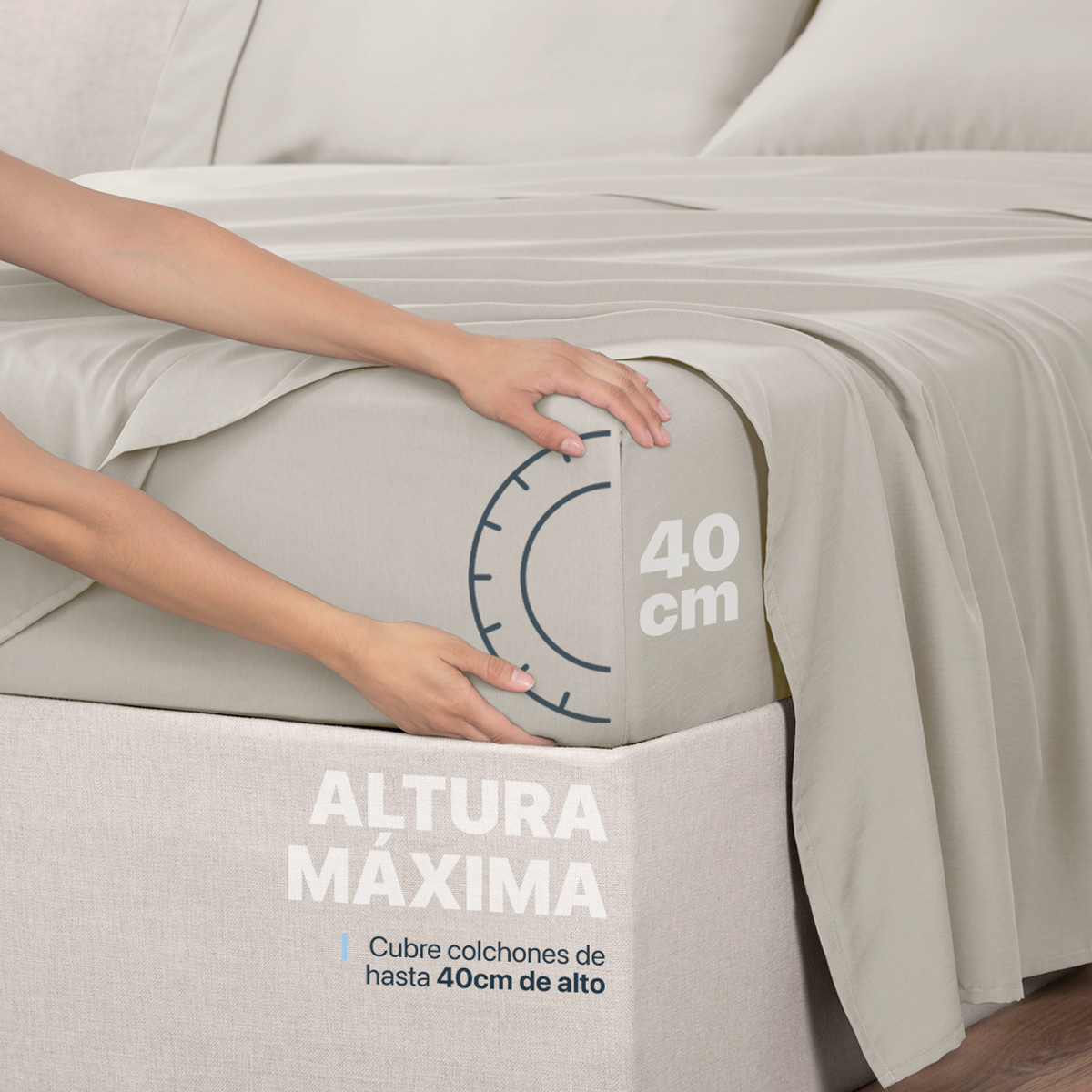Sábanas Queen Size De Bambú / Bamboo Ultra Suaves Y Frescas Beige ESQUIMAL