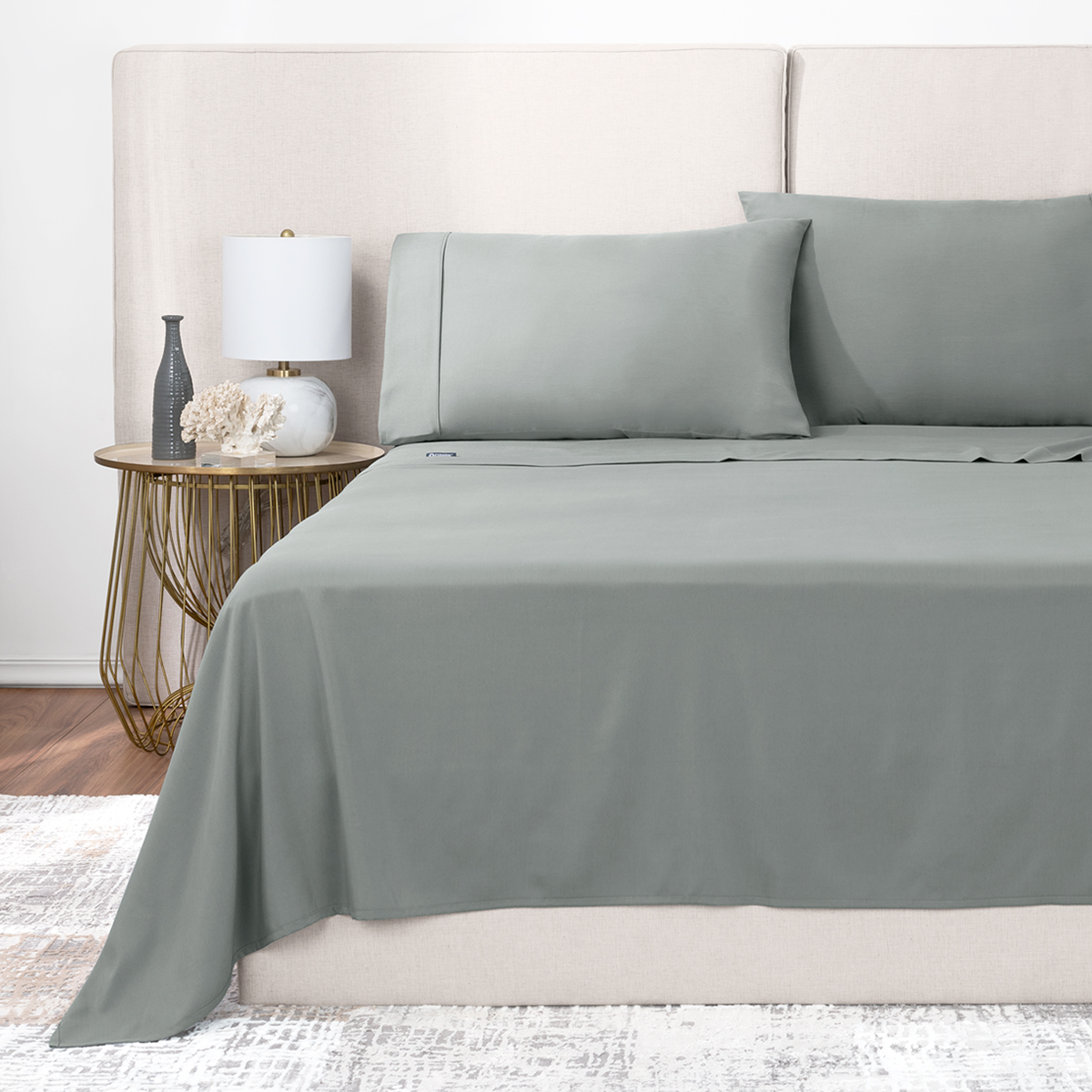 Sábanas Queen Size De Bambú / Bamboo Ultra Suaves Y Frescas Gris ESQUIMAL.