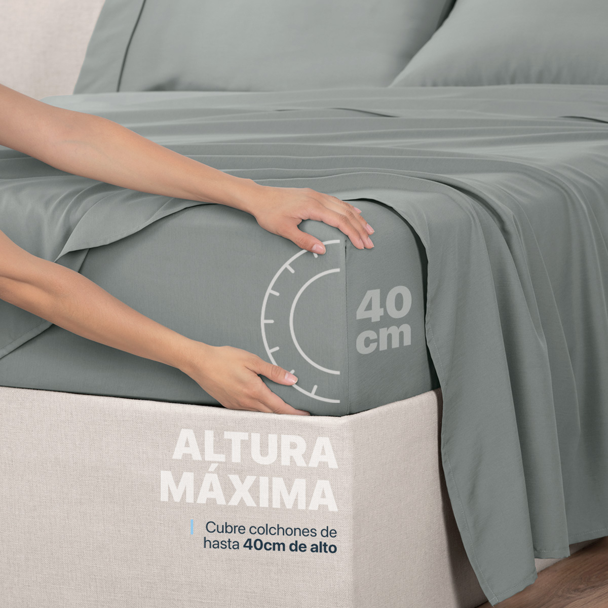 Sábanas Queen Size De Bambú / Bamboo Ultra Suaves Y Frescas Gris ESQUIMAL.