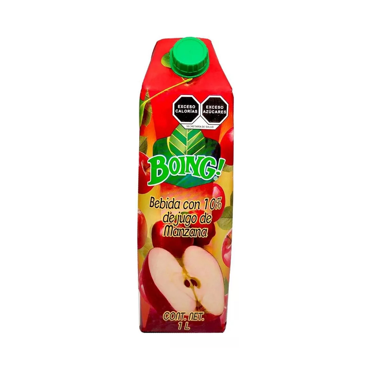 Bebida Boing 1 Litro Sabor Manzana - 6 Piezas