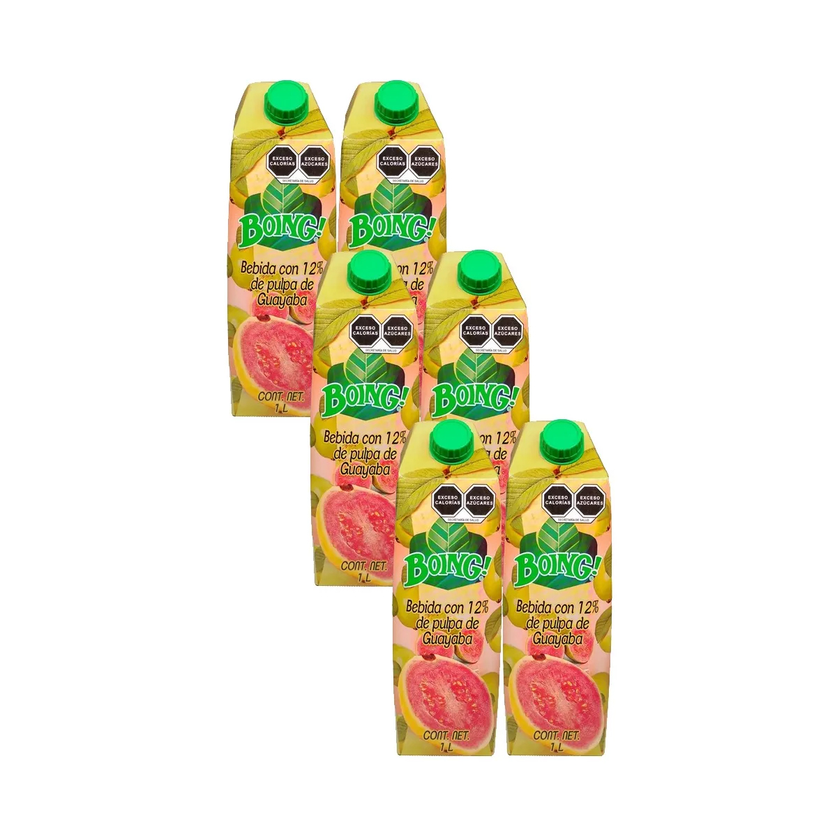 Bebida Boing 1 Litro Sabor Guayaba - 6 Piezas