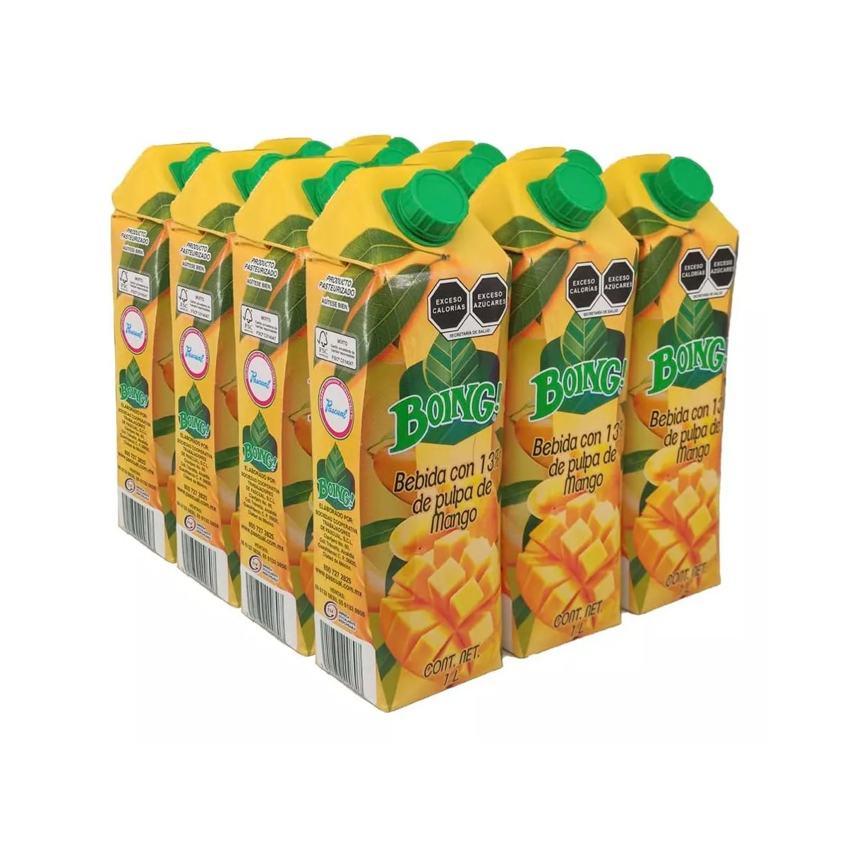 Bebida Boing 1 Litro Sabor Mango - 12 Piezas