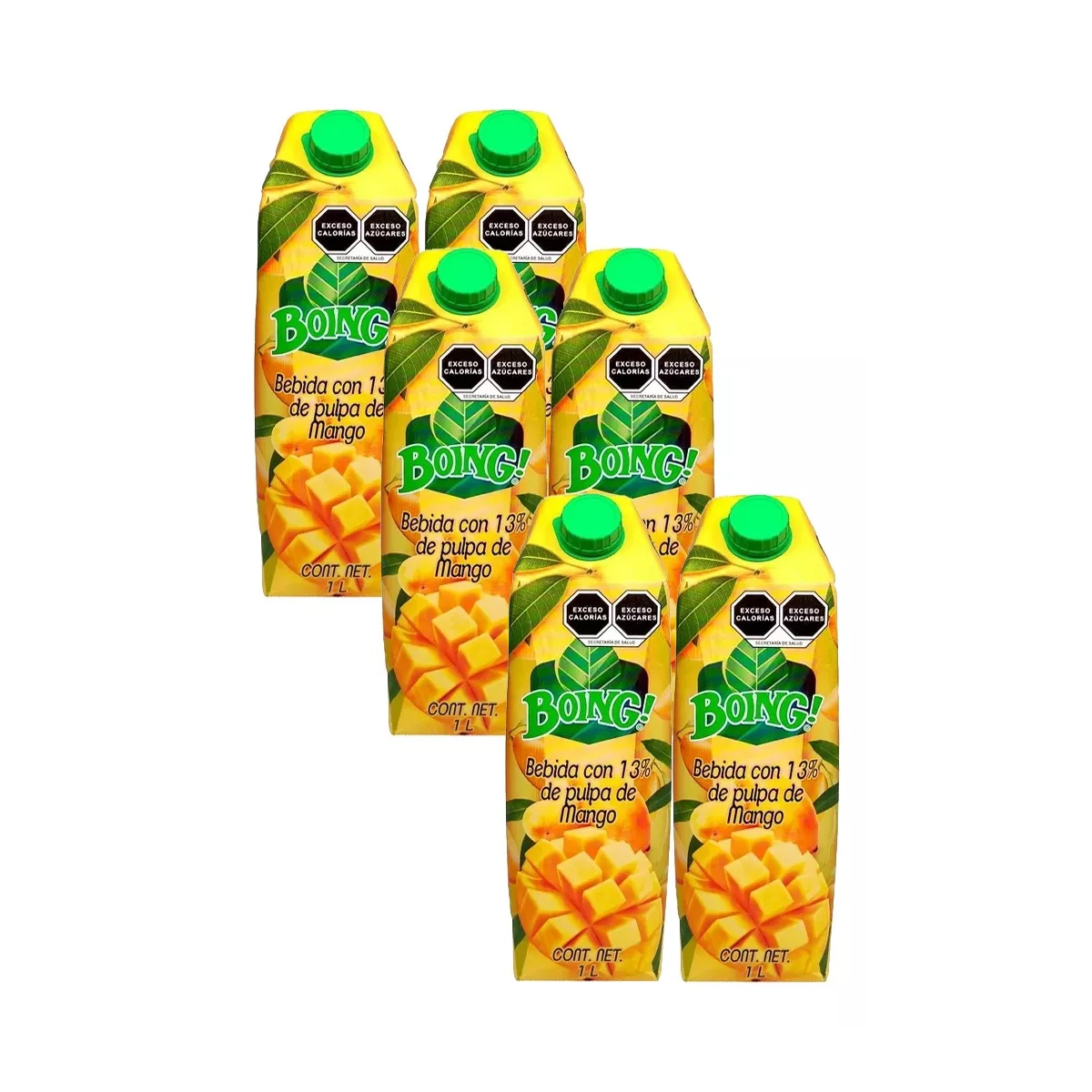 Bebida Boing 1 Litro Sabor Mango - 6 Piezas