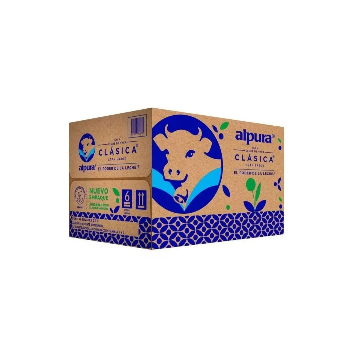 Leche Alpura Clásica Caja con 6 Piezas de 1 Litro