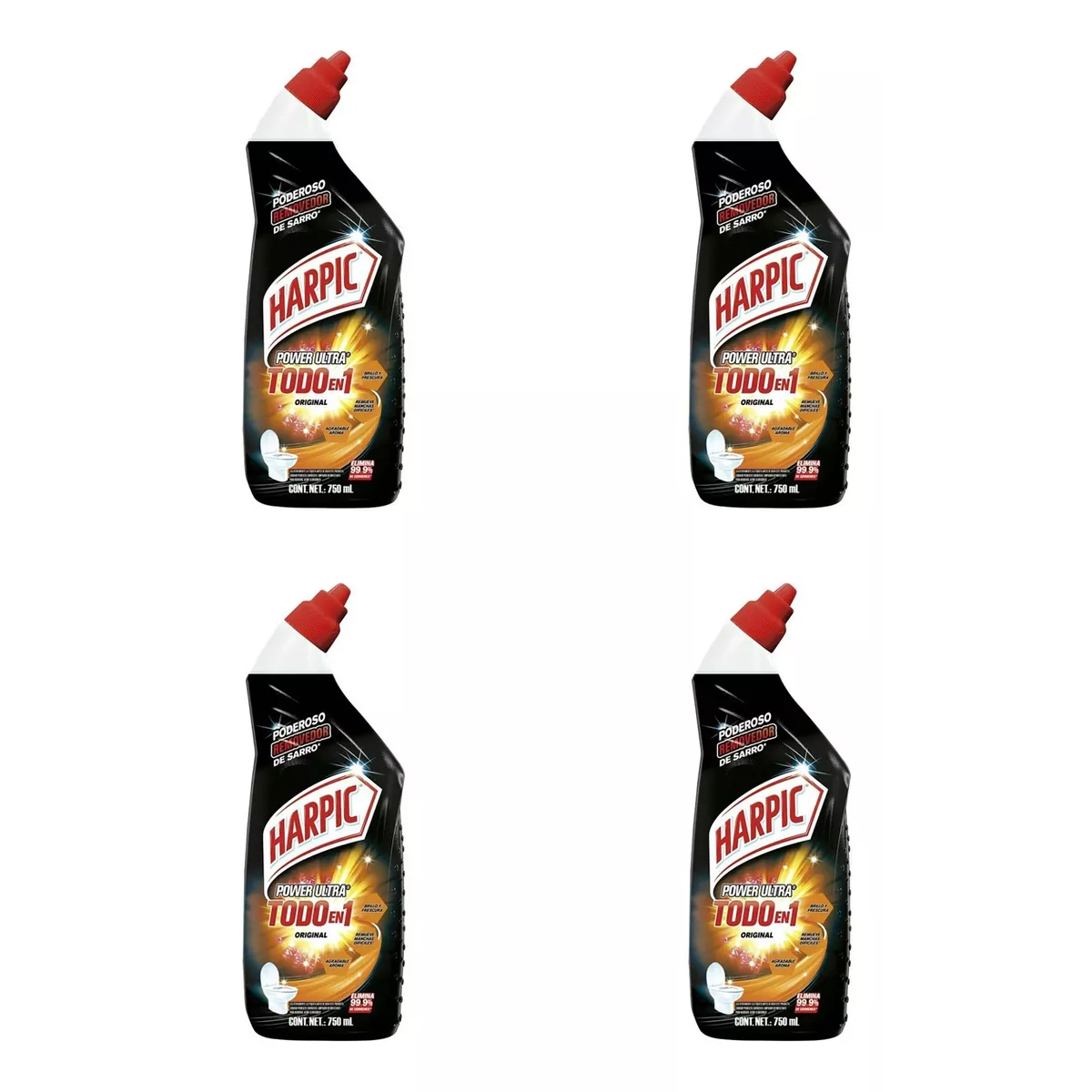 Harpic Limpiador Todo En Uno 4 Piezas