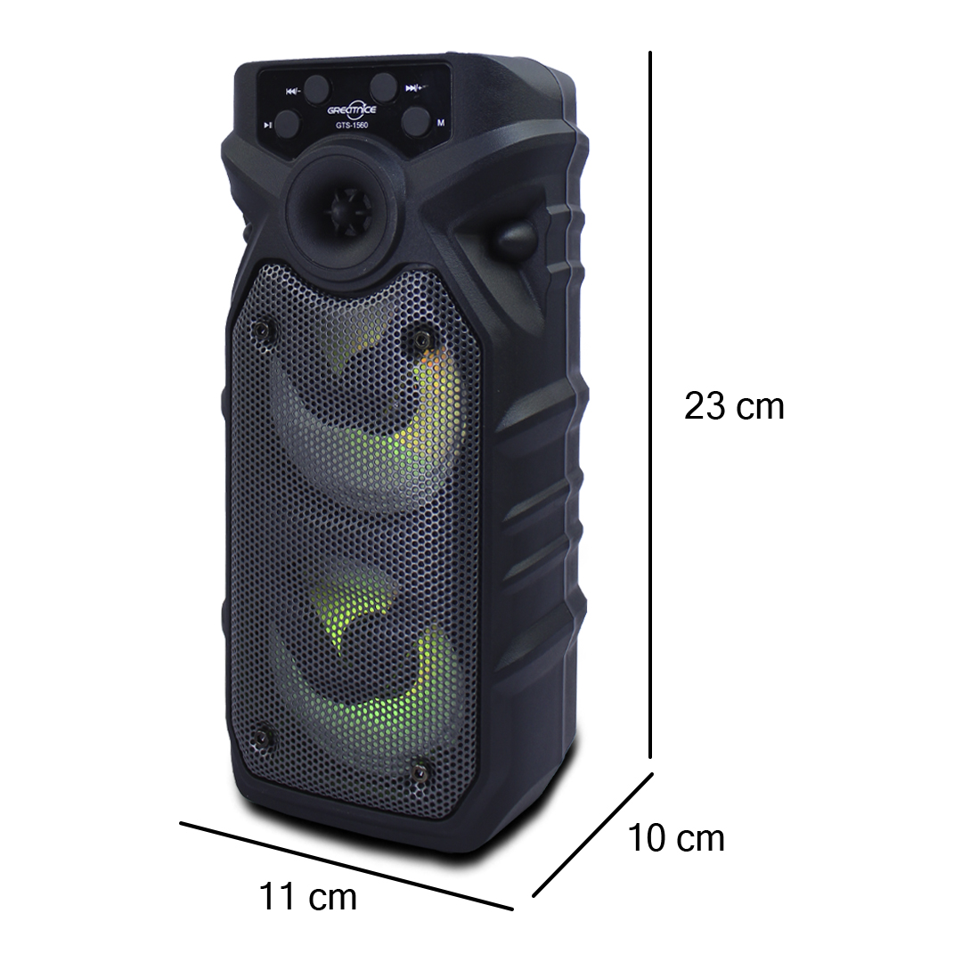 Bocina Bluetooth Greatinice 3x2 Pulgadas Con Luz Led