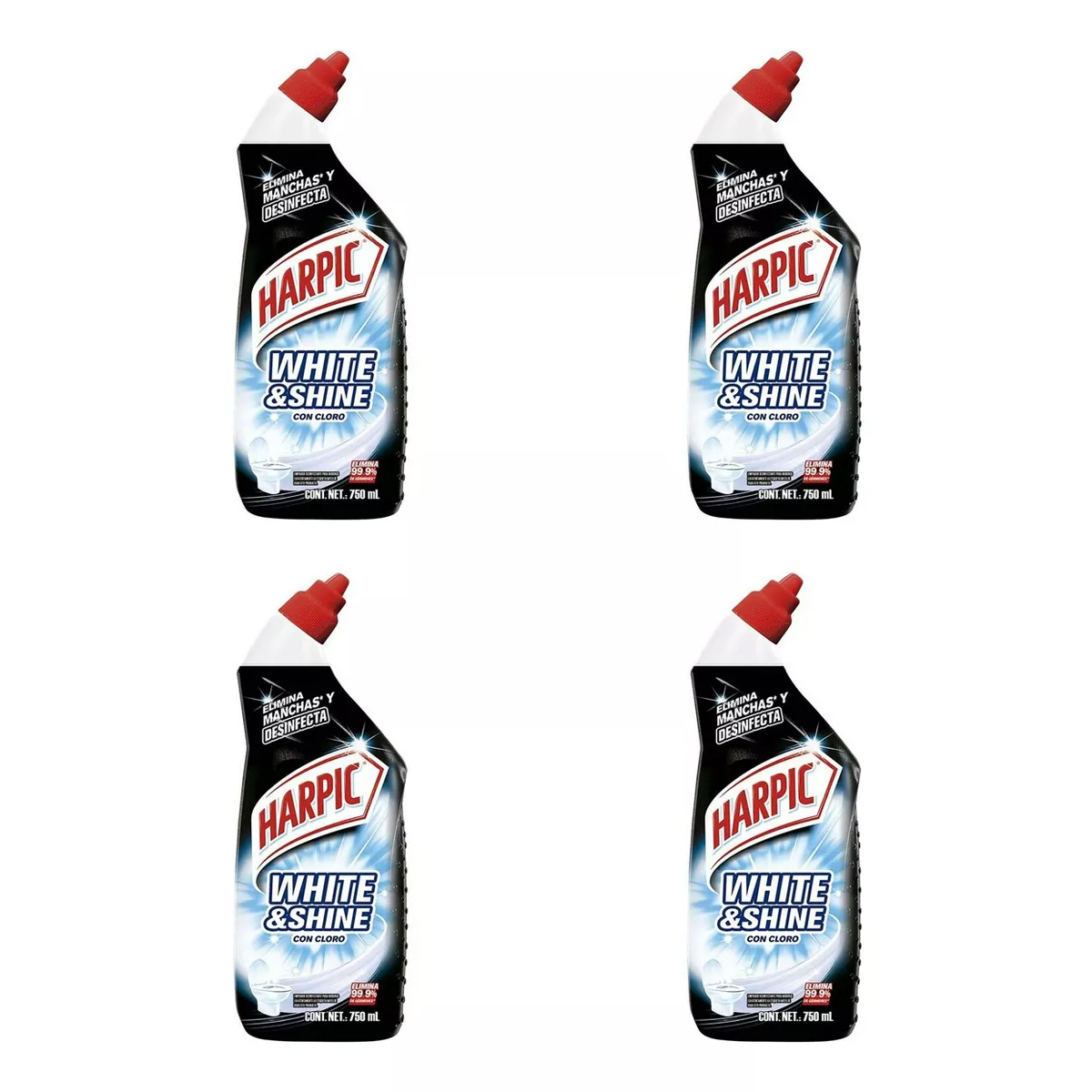 Harpic Limpiador White & Shine 4 Piezas
