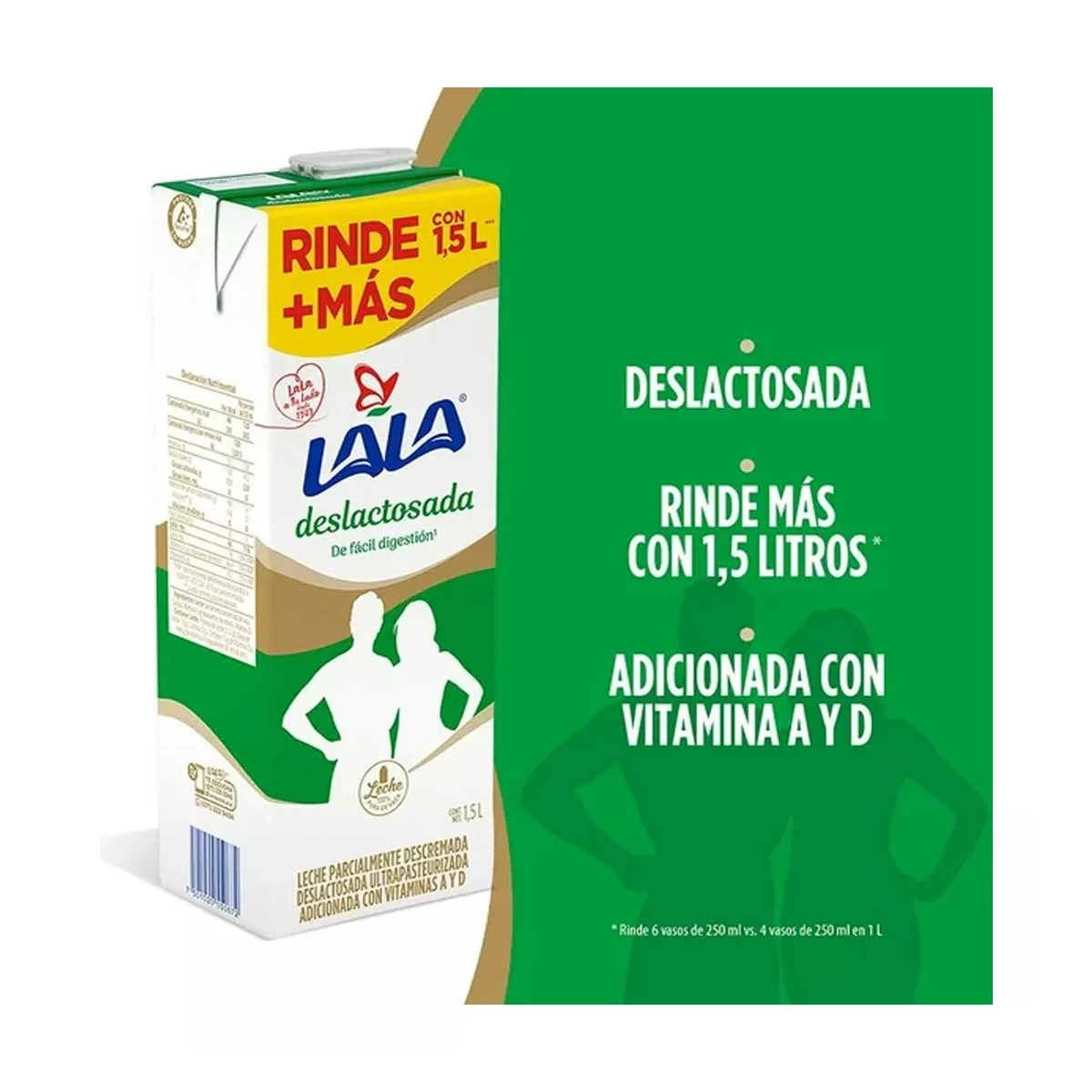 Lala Deslactosada 12 Piezas de 1.5 Lt c/u