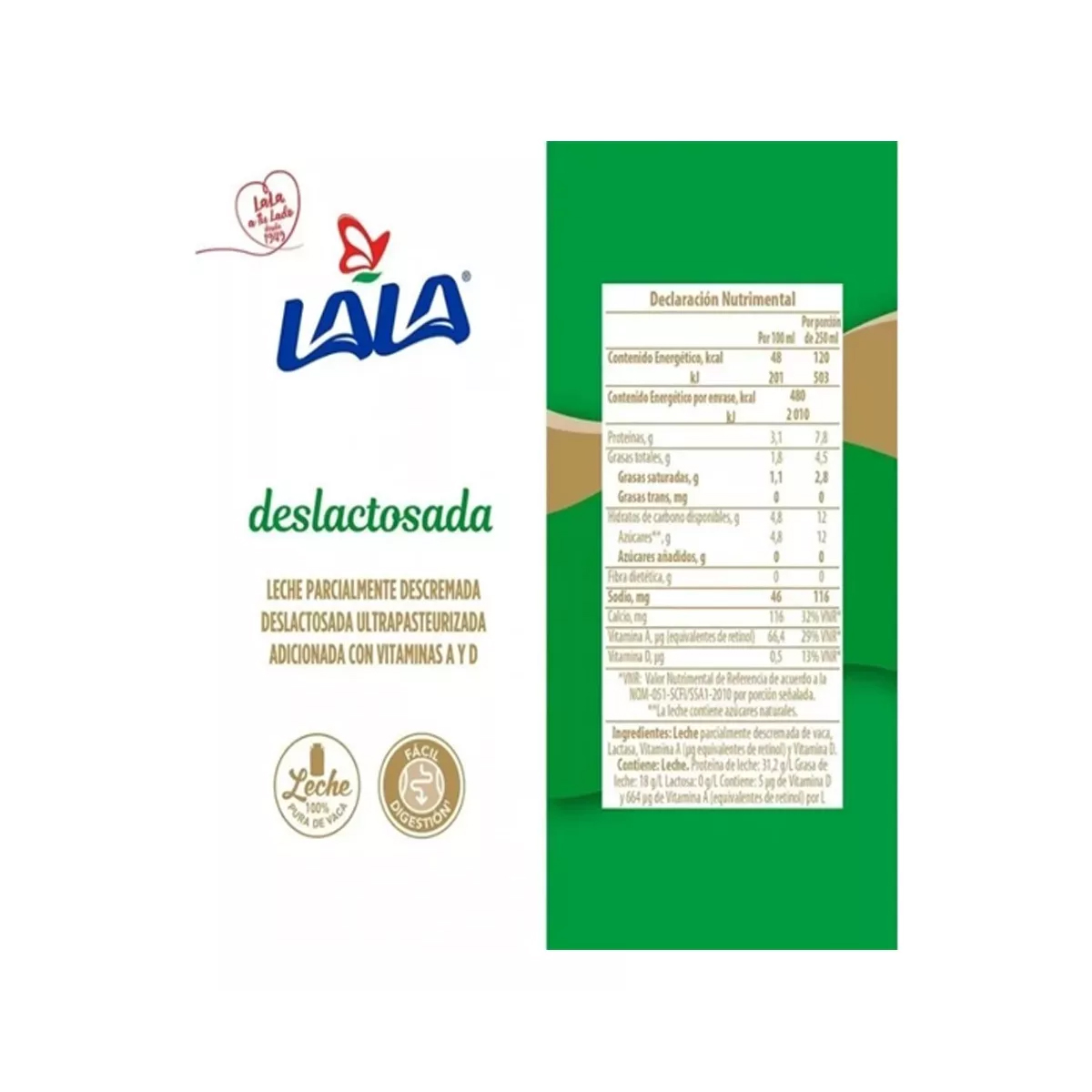 Lala Deslactosada 12 Piezas de 1.5 Lt c/u