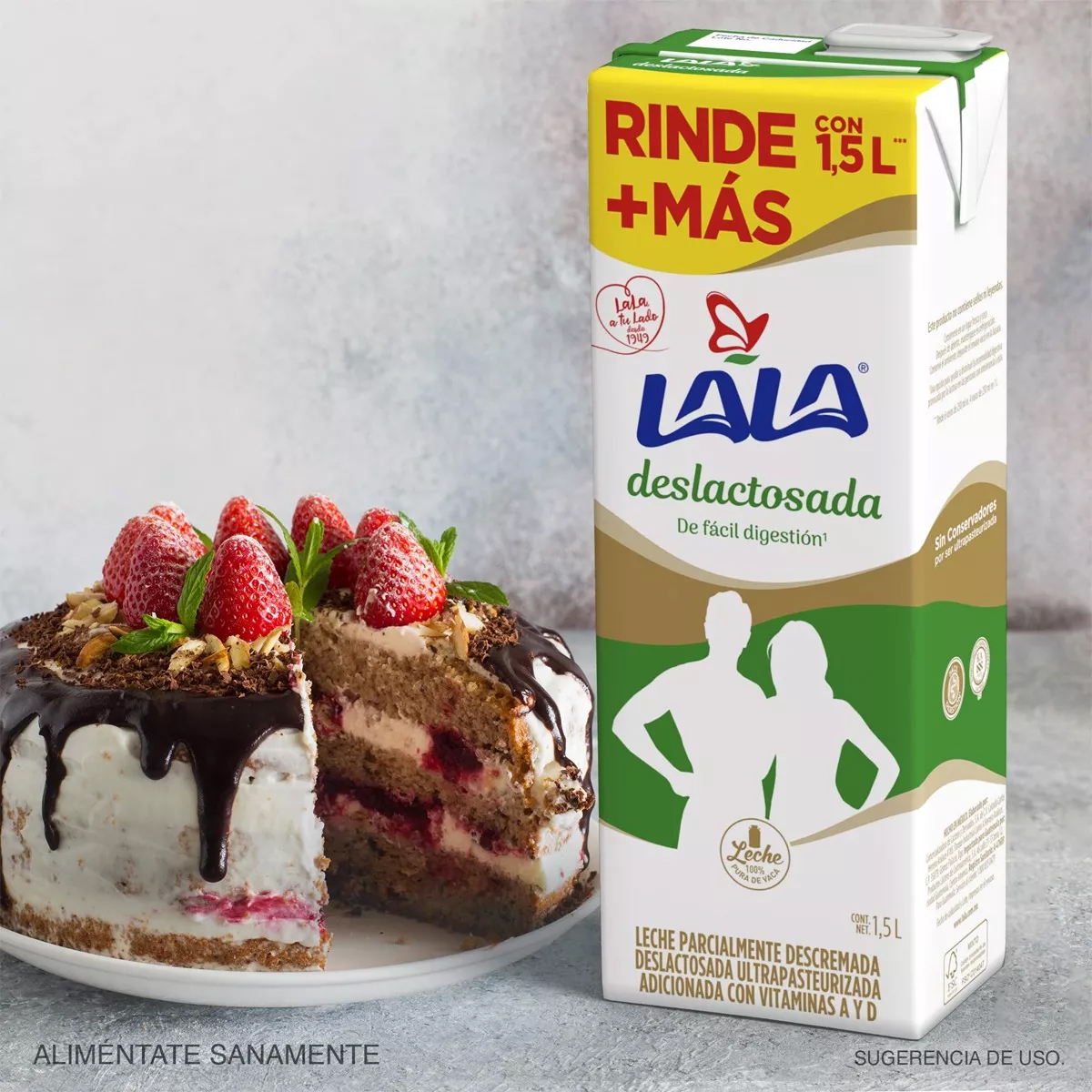 Lala Deslactosada 12 Piezas de 1.5 Lt c/u