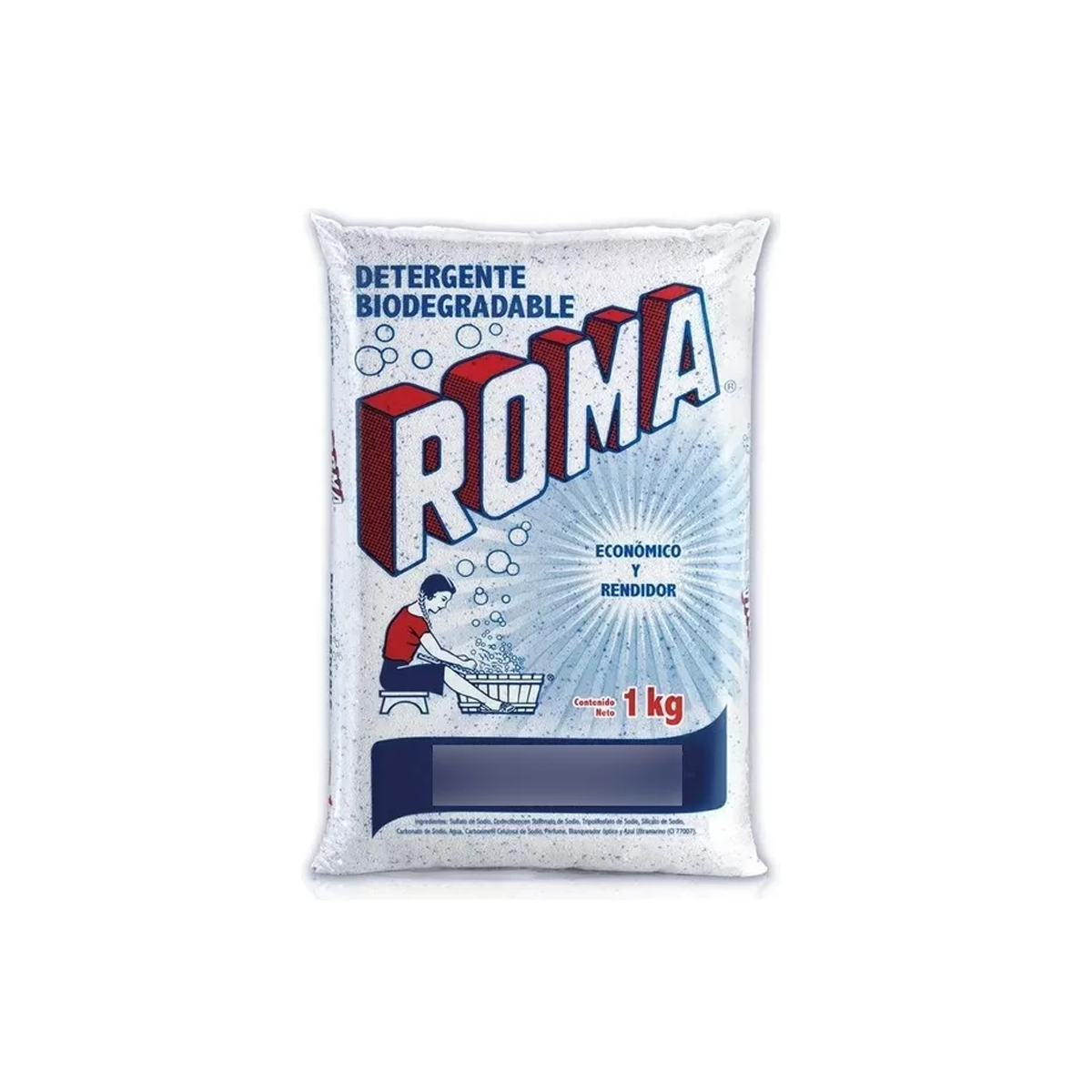 Caja de Detergente Roma en 12 Bolsas de 1 kilo c/u