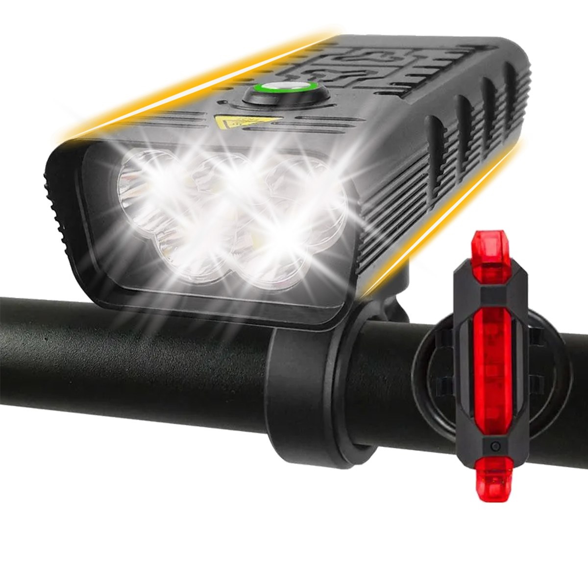 Lámpara Para Bicicleta Bici Moto Luces Casco Usb Batería Recargable 10,000 mAh Powerbank