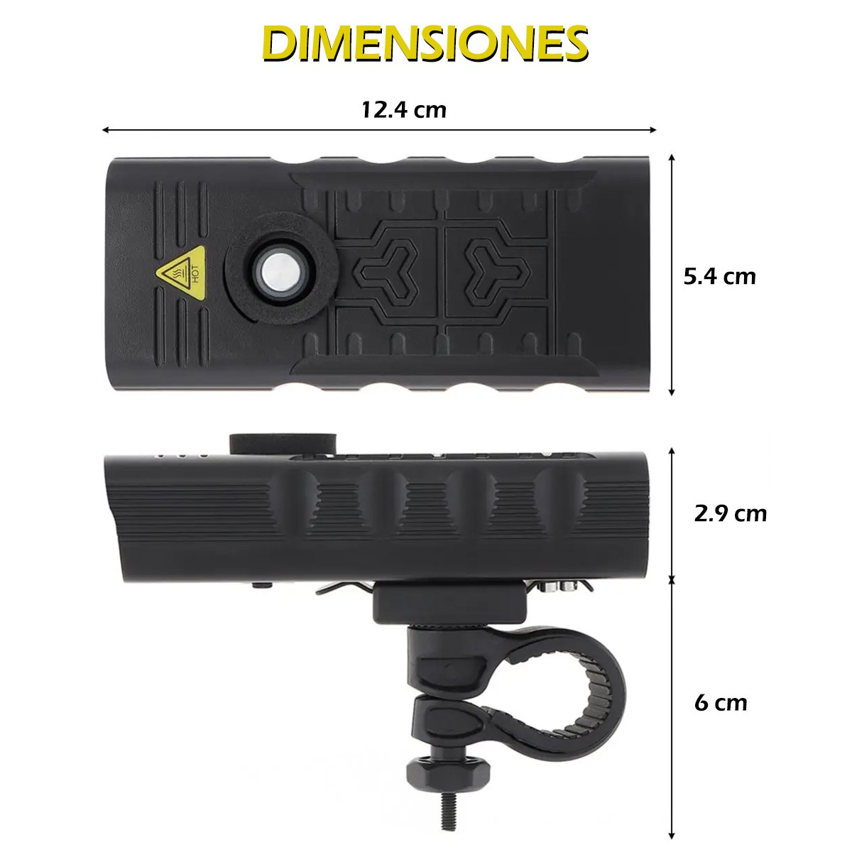 Lámpara Para Bicicleta Bici Moto Luces Casco Usb Batería Recargable 10,000 mAh Powerbank