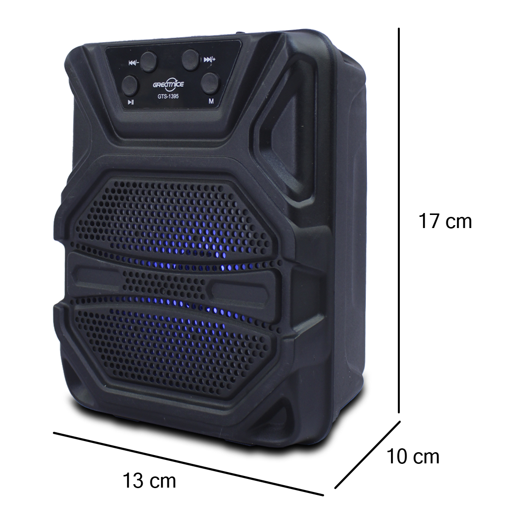 Bocina De 4 Pulgas Bluetooth Con Luz Led Gts-1395