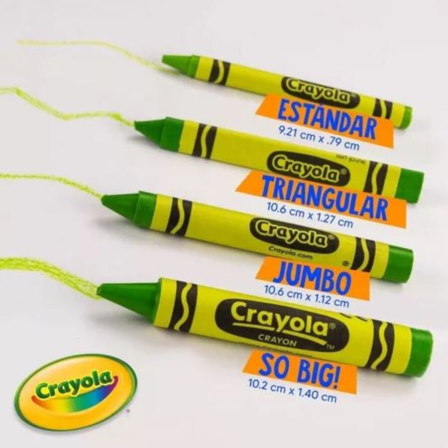 Bote De Crayones Jumbo X28 Crayola 520328 En Colores Surtidos.