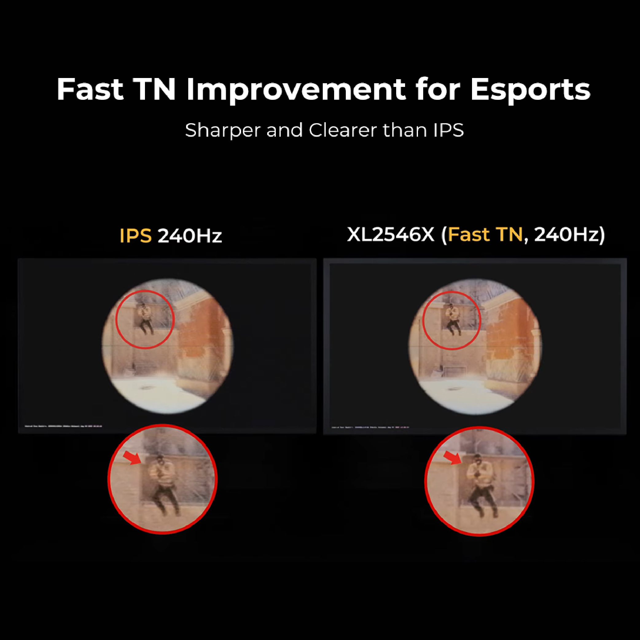 BenQ Monitor de Juegos Zowie XL2546X de 24.5 Pulgadas, TN rápido de 240Hz, DyAcTM2, 1080p