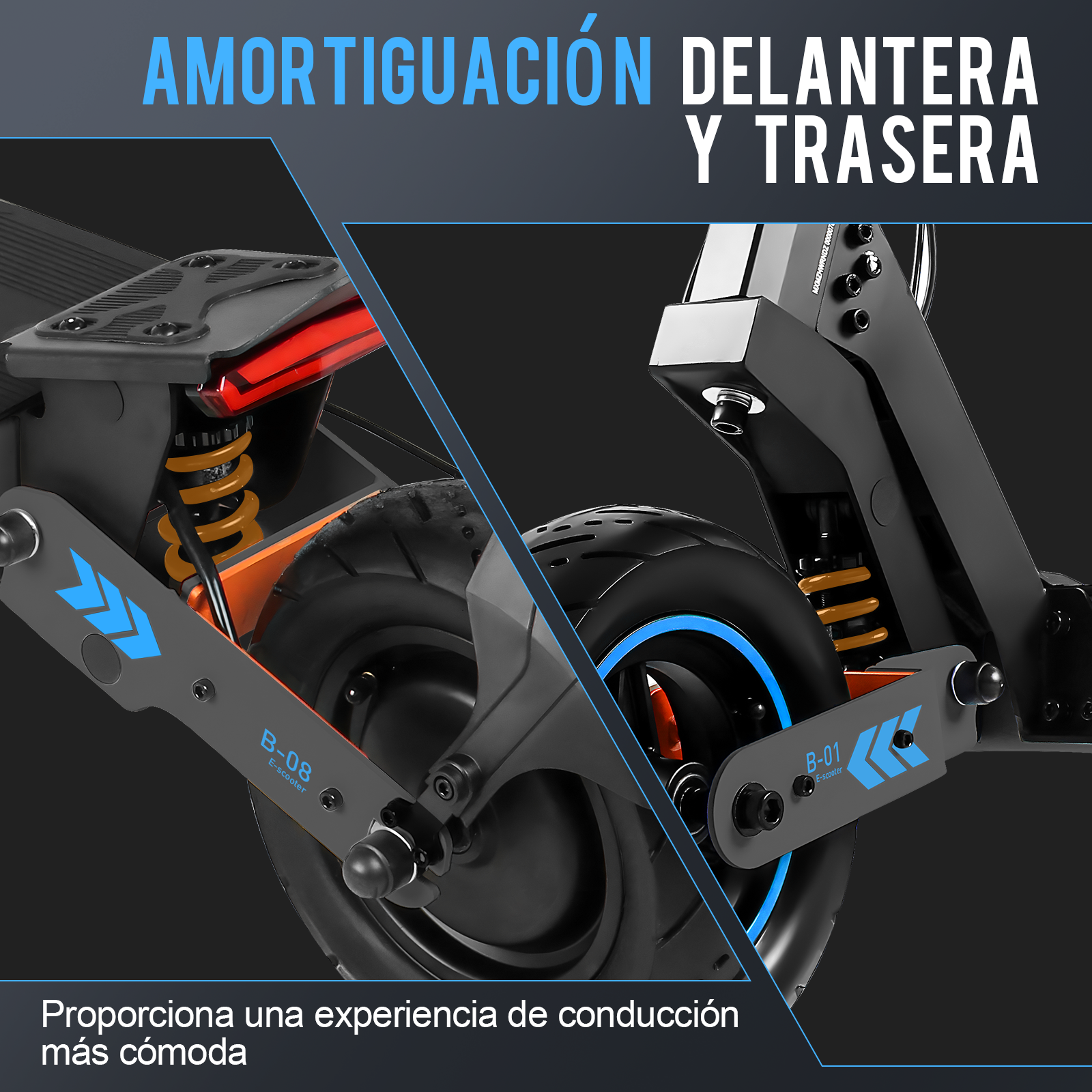 Scooter Eléctrico Honey Whale H4 Azul.