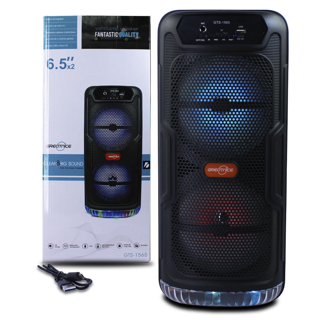 Bocina Bluetooth Tipo Torre 6.5 X 2 Greatnice Gts-1565