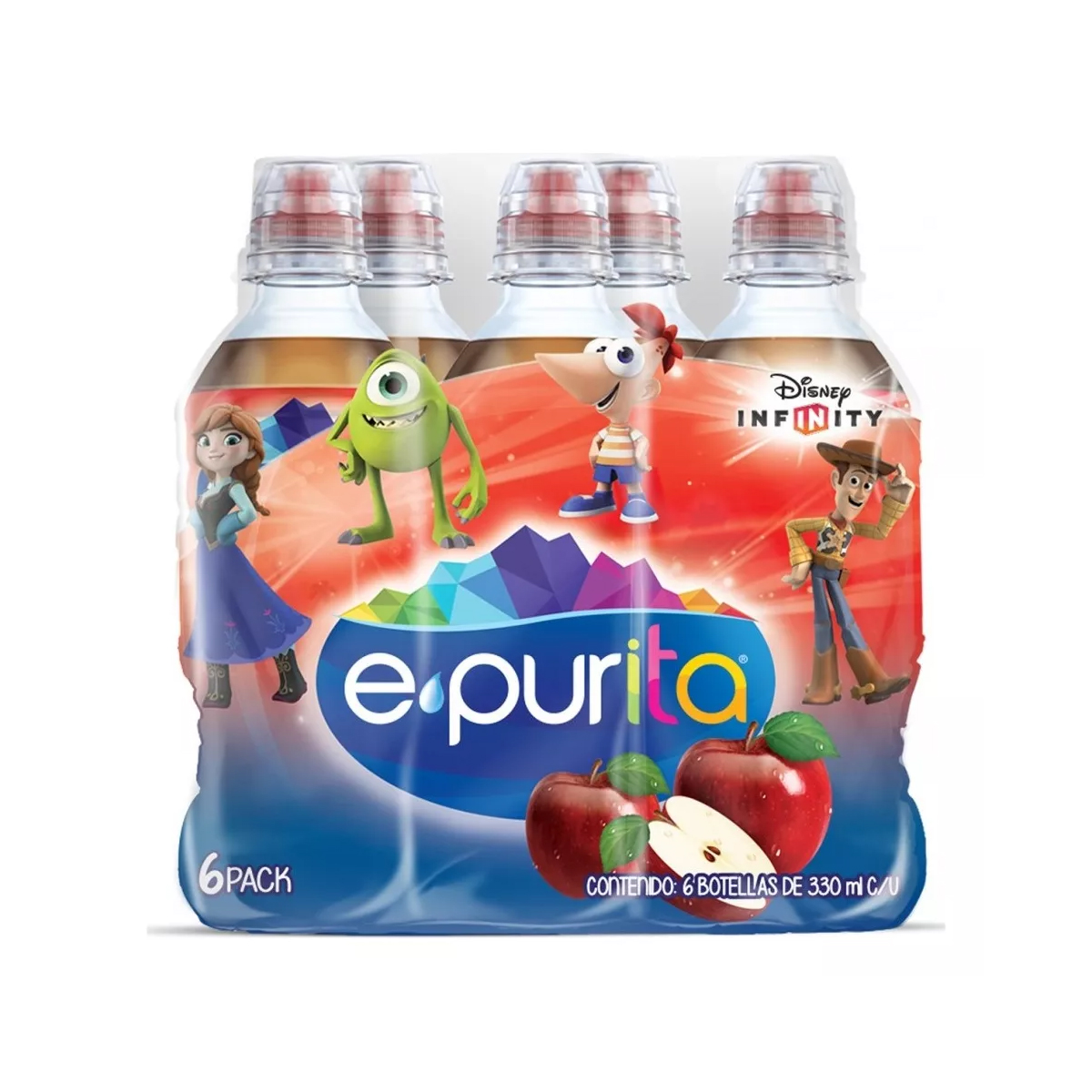 Epurita Agua Con Jugo Manzana - 6 Piezas