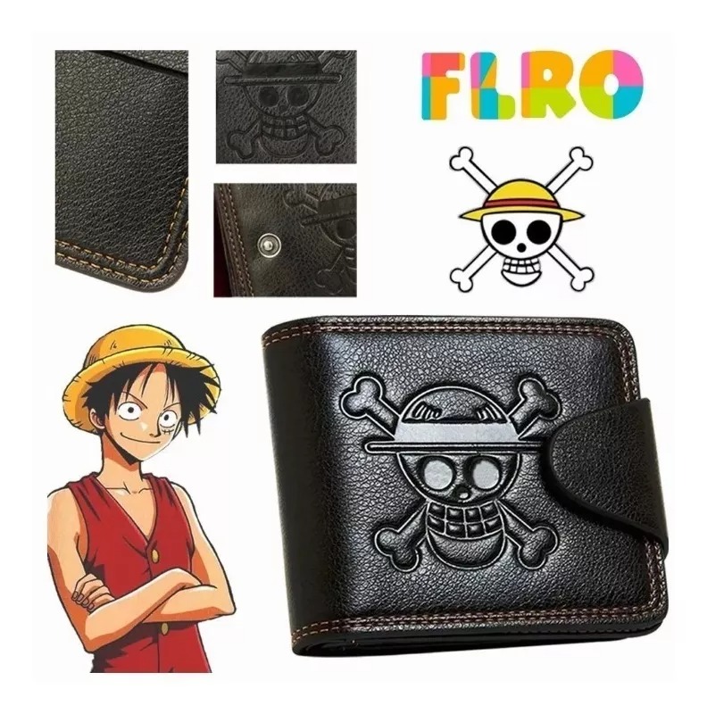 Cartera One Piece Sombrero Anime Luffy Alta Calidad
