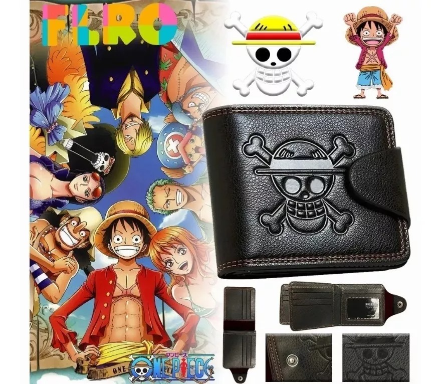 Cartera One Piece Sombrero Anime Luffy Alta Calidad