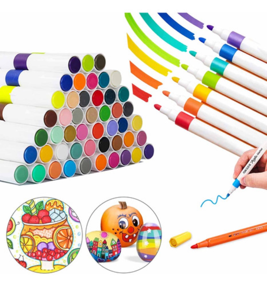 Juego De Marcadores De Pintura Acrílica De 60 Colores 