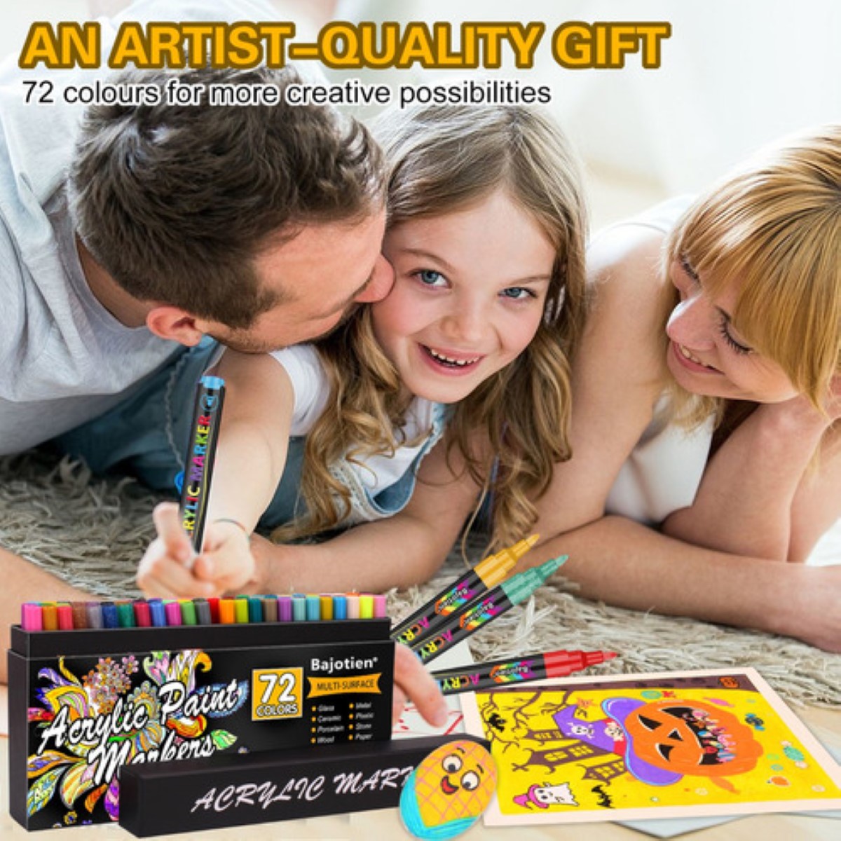 Marcadores De Acrílico, 72 Colores