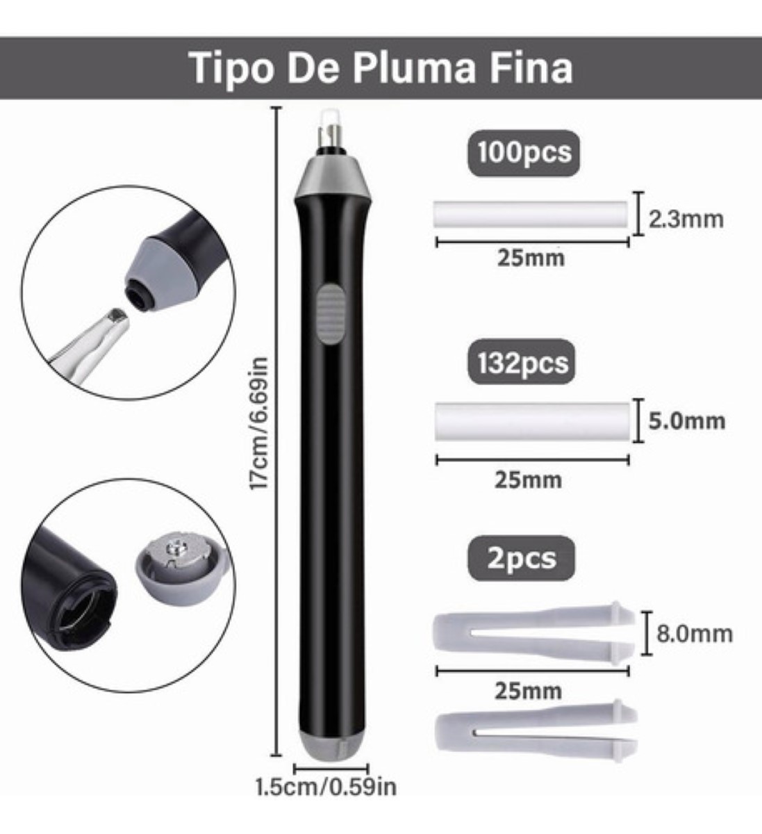 Borrador Electrico Ajustable Dibujo De Lápiz 230 Repuestos nEGRO/GRIS