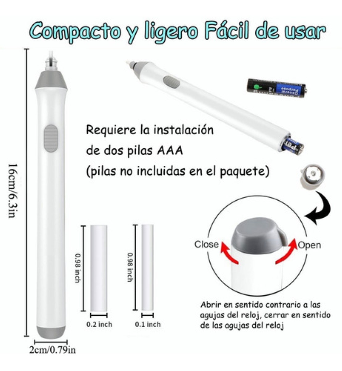 Borrador Electrico Dibujo De Lápiz Ajustable 230 Repuestos BLANCO/GRIS