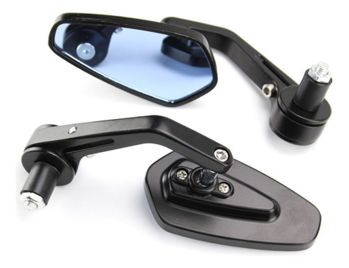 2 Pz Espejos Moto Deportivos Racer Motocicleta Negro