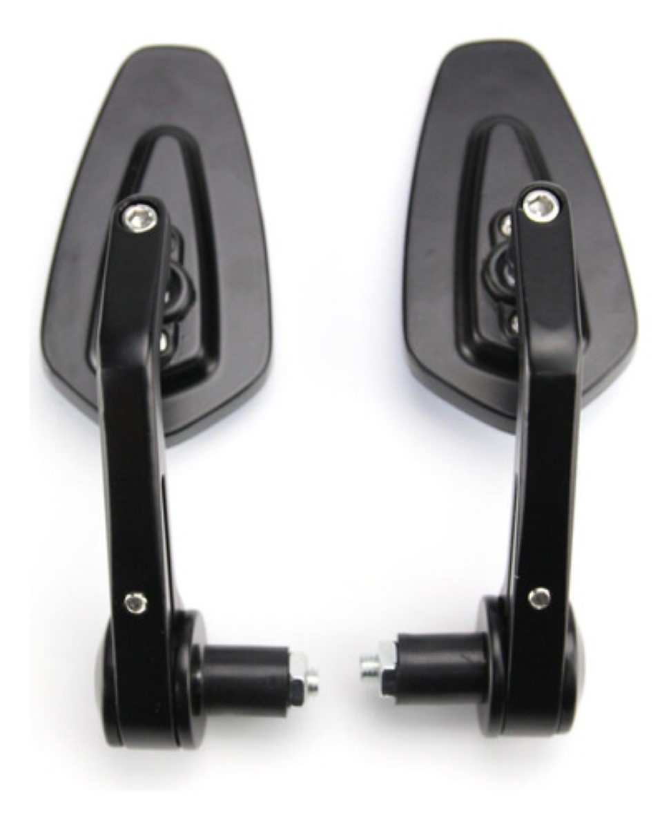 2 Pz Espejos Moto Deportivos Racer Motocicleta Negro