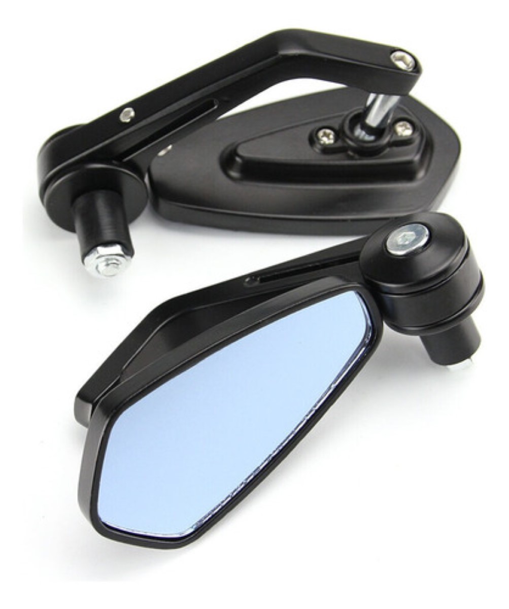 2 Pz Espejos Moto Deportivos Racer Motocicleta Negro