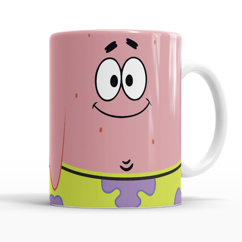 Set de 3 Tazas de Cerámica Bob esponja  Patricio y Calamardo