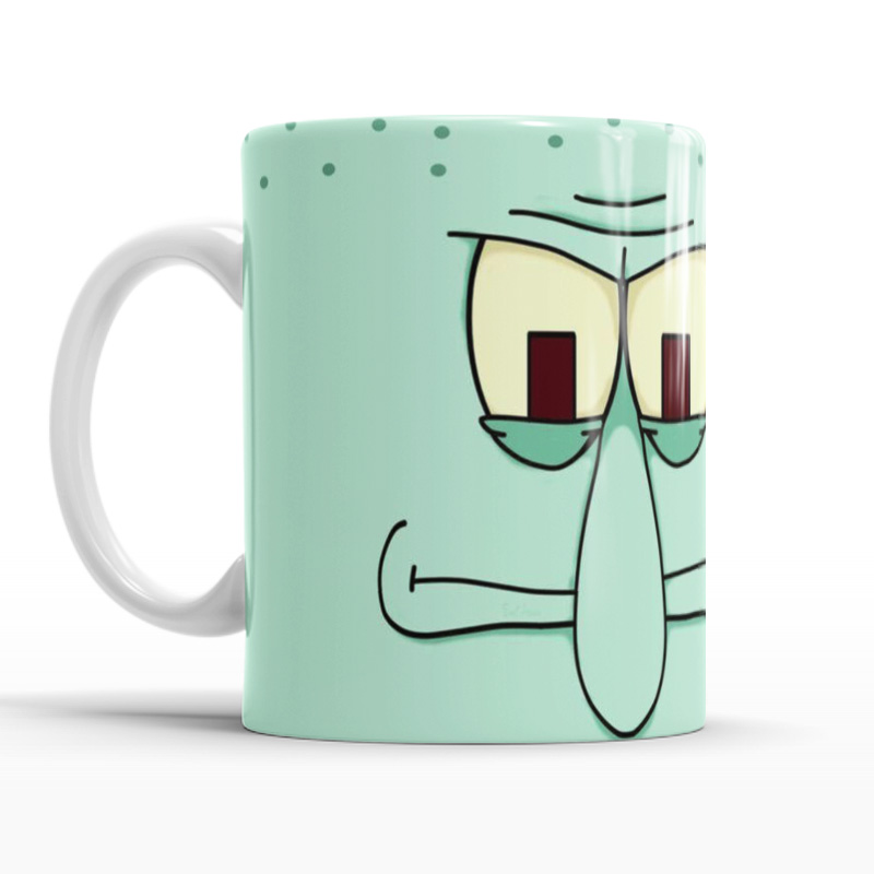 Set de 3 Tazas de Cerámica Bob esponja  Patricio y Calamardo