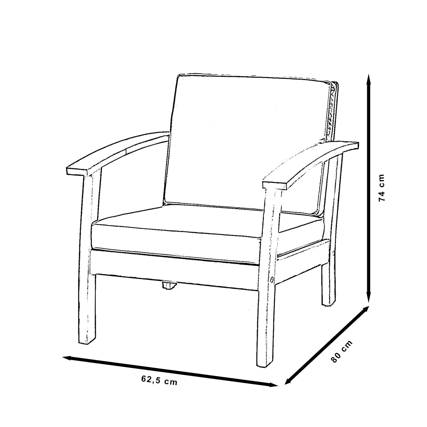 Juego de Jardín Exterior de Madera, Sala de Jardín, Muebles para Jardin Exterior