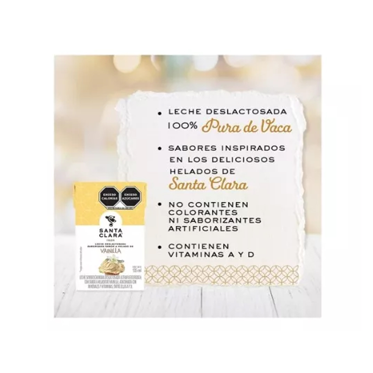 Leche Santa Clara Sabor Vainilla 135 ml 24 Pack
