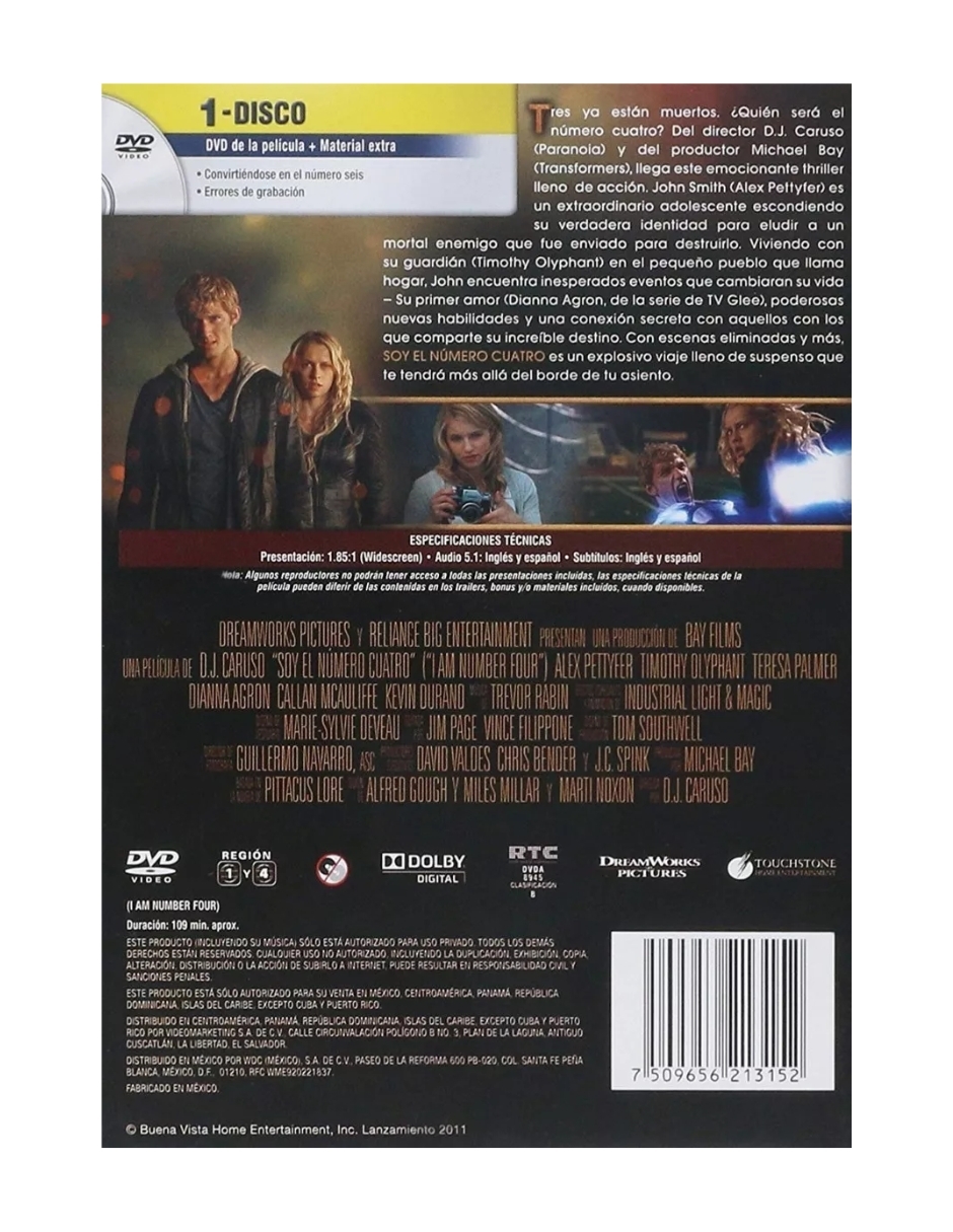 SOY EL NUMERO 4 DVD