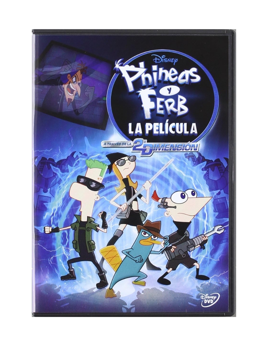 DVD Phineas y Ferb a traves de la segunda dimensión